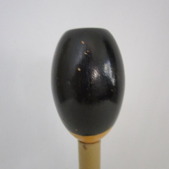 Egg Head Flapper Wooden Hat Stand Painted Blue Eyes Lathe Turned Millinery Decor main image 7